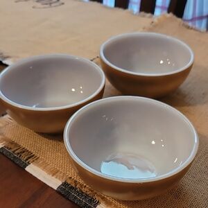 Fire King Tan and Cream Bowl